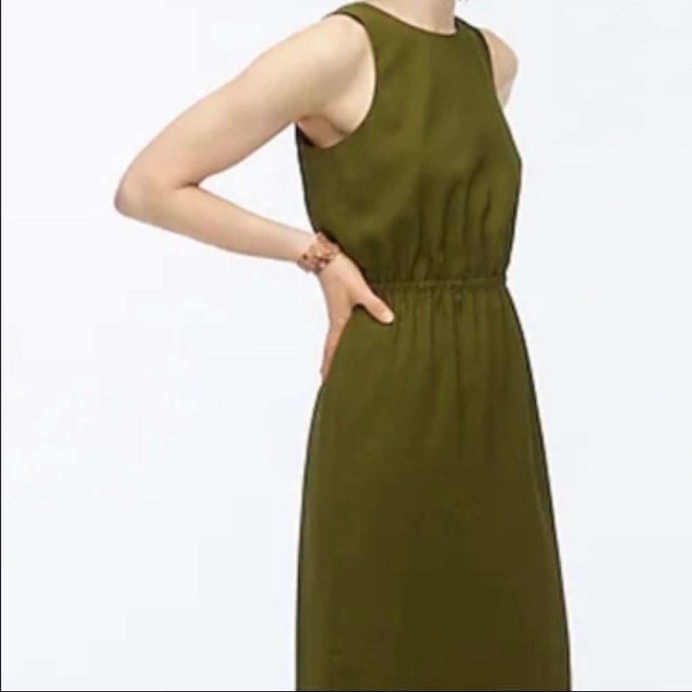 J.Crew Dress buttons back Military green Size 14